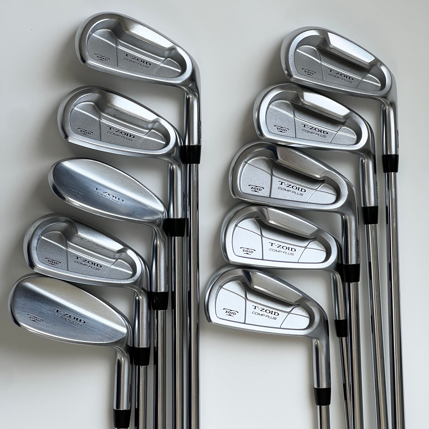 中古 MIZUNO T-ZOID COMP PLUS 鐵桿套組 10 支（#3-9, S, P, F）